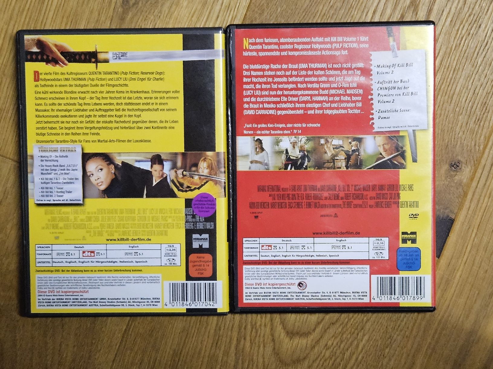 Tutti i DVDs: Kill Bill Bundle / Volume 1 und 2 / DVD – Usato da Oberdorf BL venduto da BaldenEagle 2