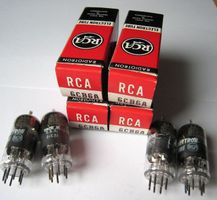 4 Röhren / Radioröhren 6CB6A / 6CF6 / EF190 (Pentode), RCA