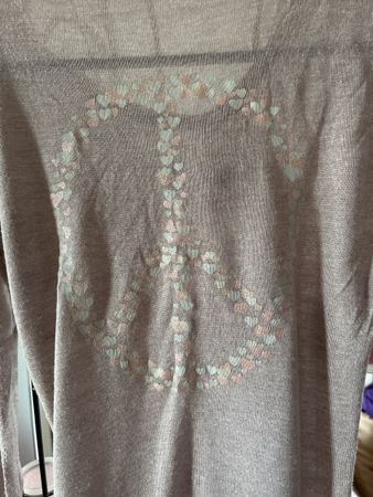 Pull fin manches longues avec motif peace S