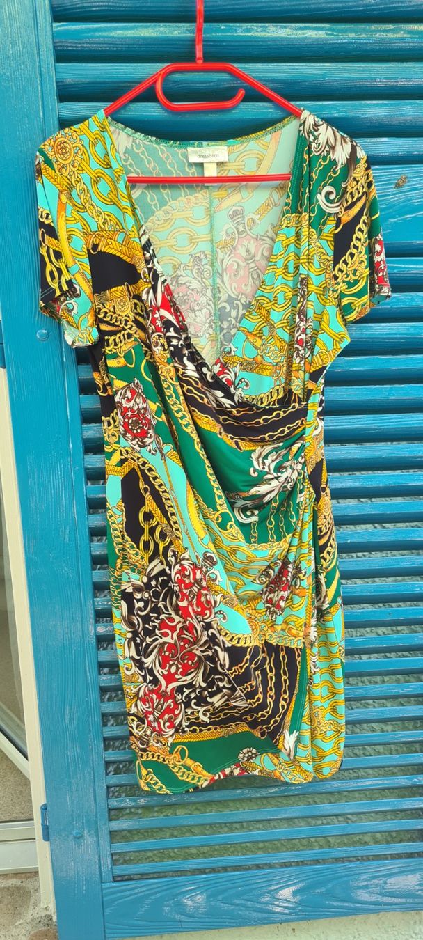Vestiti: Sommerliches  Kleid bunt, Gr. L / Kurzarm – Usato da Wettingen venduto da Mahariko