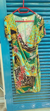 Sommerliches  Kleid bunt, Gr. L / Kurzarm