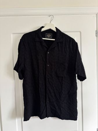 Portuguese Flannel Modal Cobra Shirt, Schwarz L