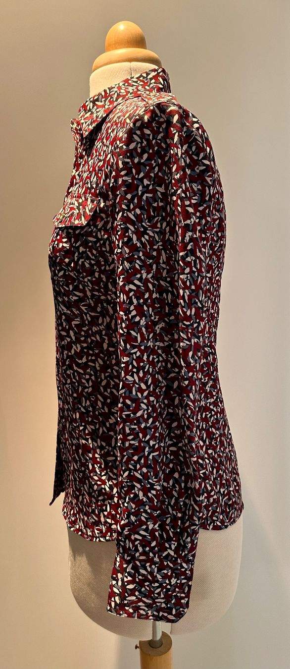Tory Burch Camicette: Tory Burch Red Agate Confetti Blouse US 0 – Nuovo e nell'imballaggio originale da Trin venduto da kat_pmj8 5