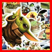 Baby Yoda Joda Star Wars Disney+ Jedi Grogu DVD Stickerset