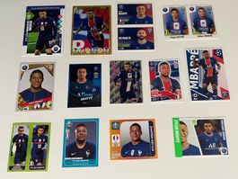 13 verschiedene Panini Bilder – Kylian Mbappé 🇫🇷⭐