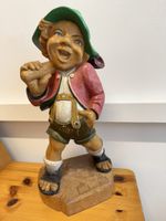 Holzschnitzerei Holz Figur Wanderjunge 43 cm Farbige