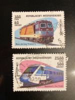 Madagaskar 1993 Lot Briefmarken mit Lokomotiven gestempelt