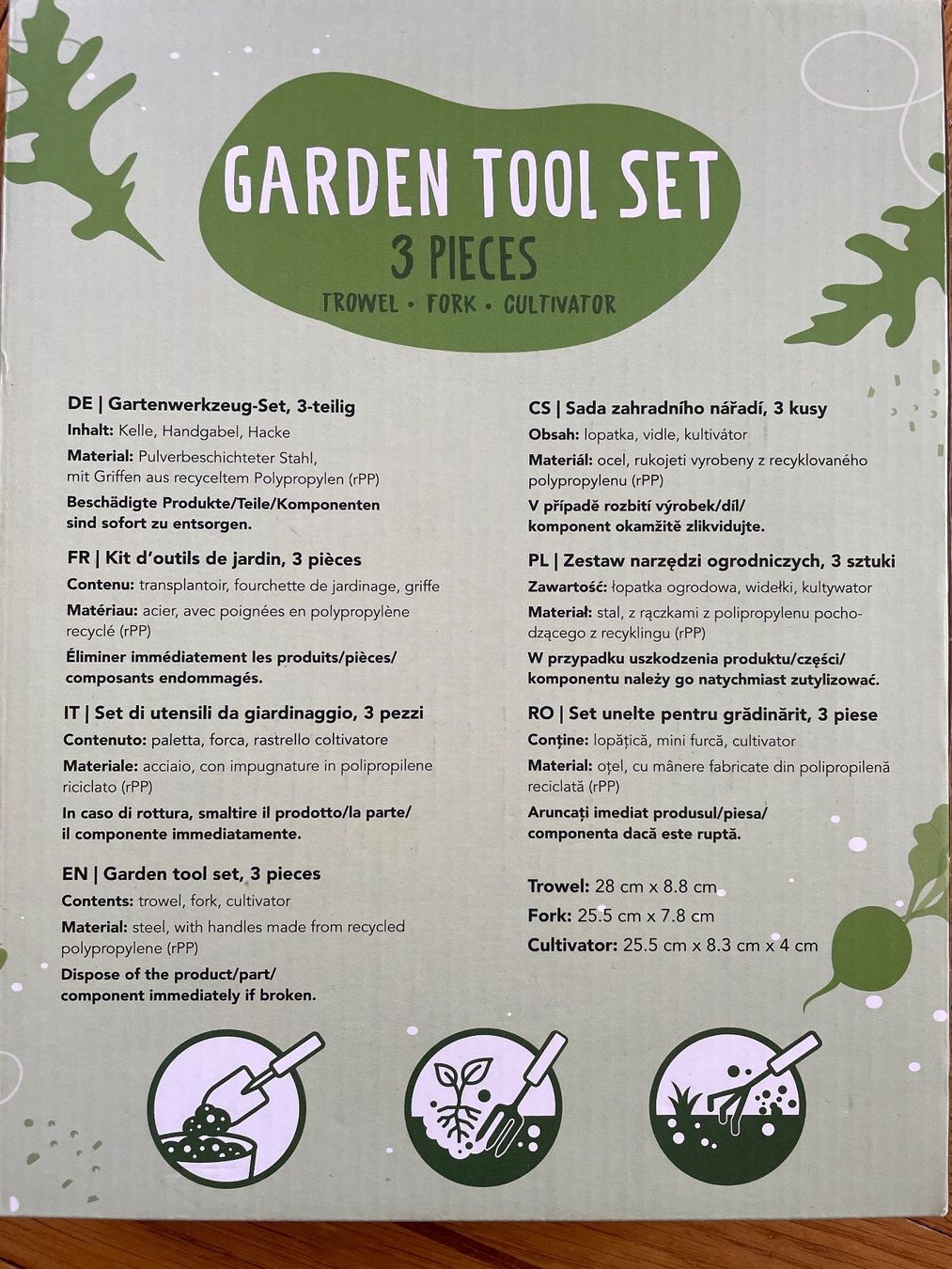 Alle Werkzeuge: Gartengeräte-Set, 3-teilig NEU – Neu und originalverpackt aus Genève von Livsonman 1