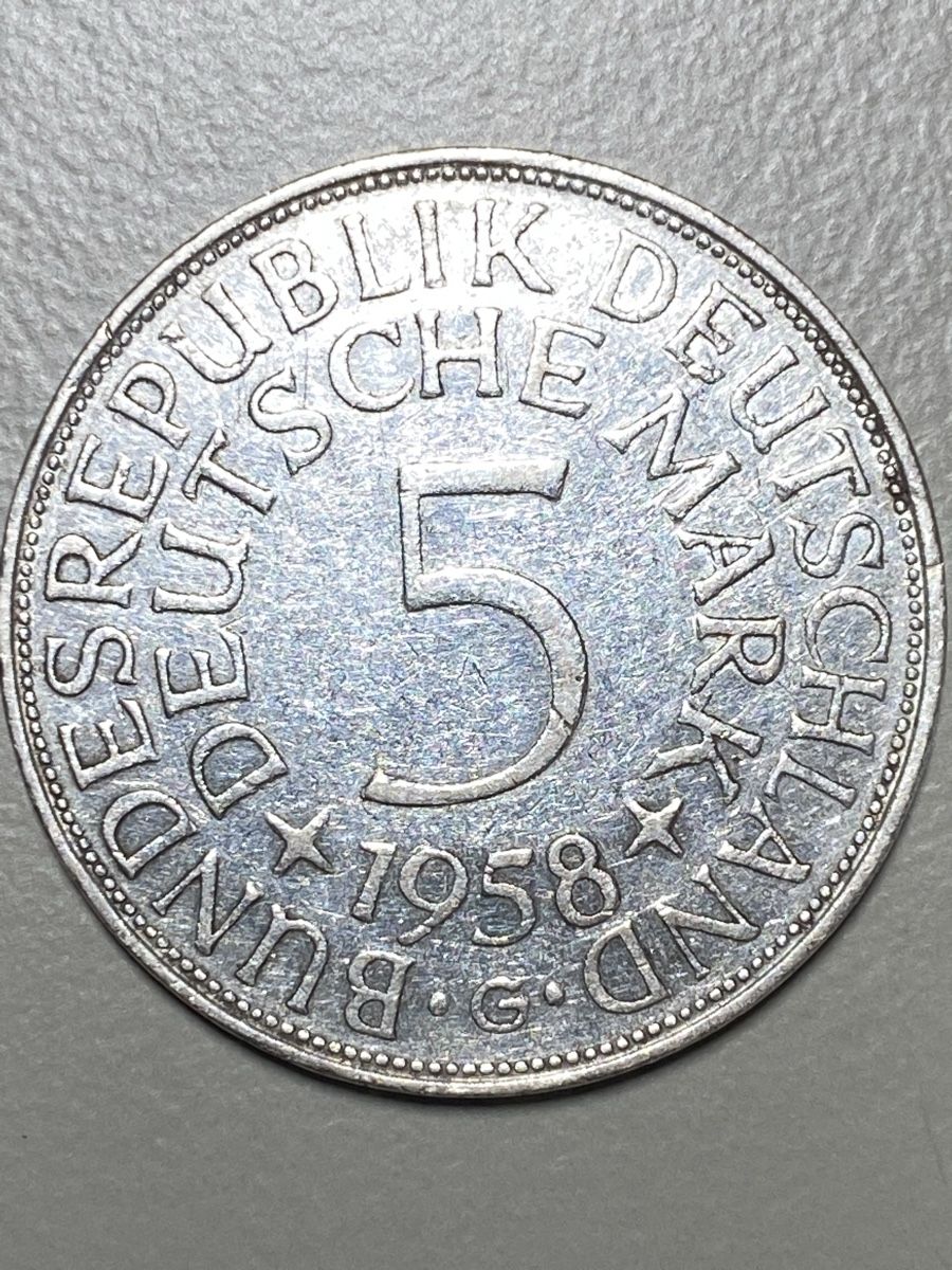Tutti le monete: Allemagne - 5 DM - 1958 - ARGENT – Usato da Payerne venduto da Mike1682