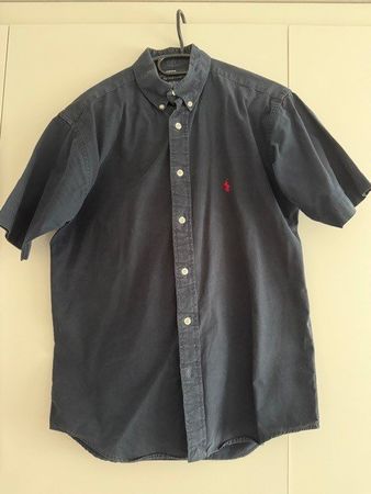 Polo Ralph Lauren Hemd, Kurzarm, Dunkelblau, Grösse M