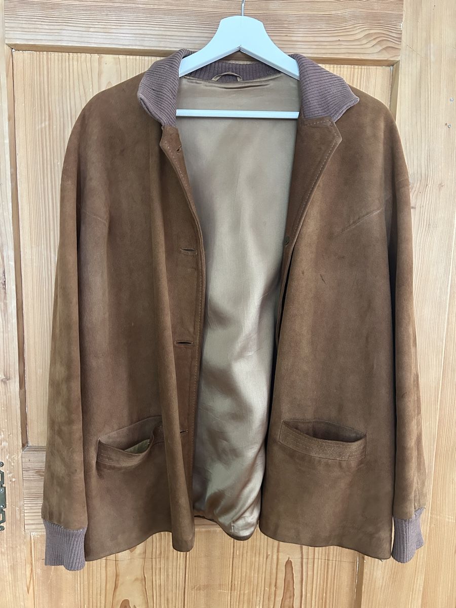 Giacche: Herren Wildlederjacke braun mit Strickbündchen  – Nuovo (secondo la descrizione) da Zollikon venduto da alessandra2m