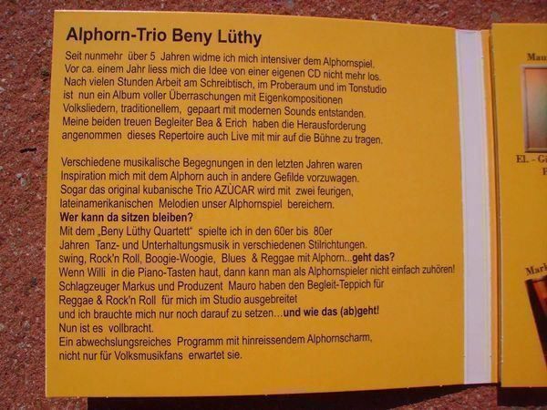 Chiavette USB: NEU   USB-Stick  Alphorn-Trio Beny Lüthy – Nuovo e nell'imballaggio originale da Wöschnau venduto da Musikhaus-Luethy5012 5
