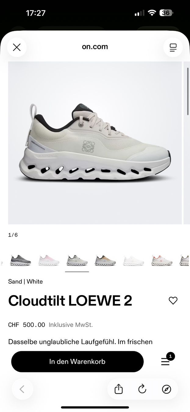On Scarpe da uomo: ON x LOEWE Cloudtilt Sneaker – Nuovo e nell'imballaggio originale da Bülach venduto da Giuseppe99 5
