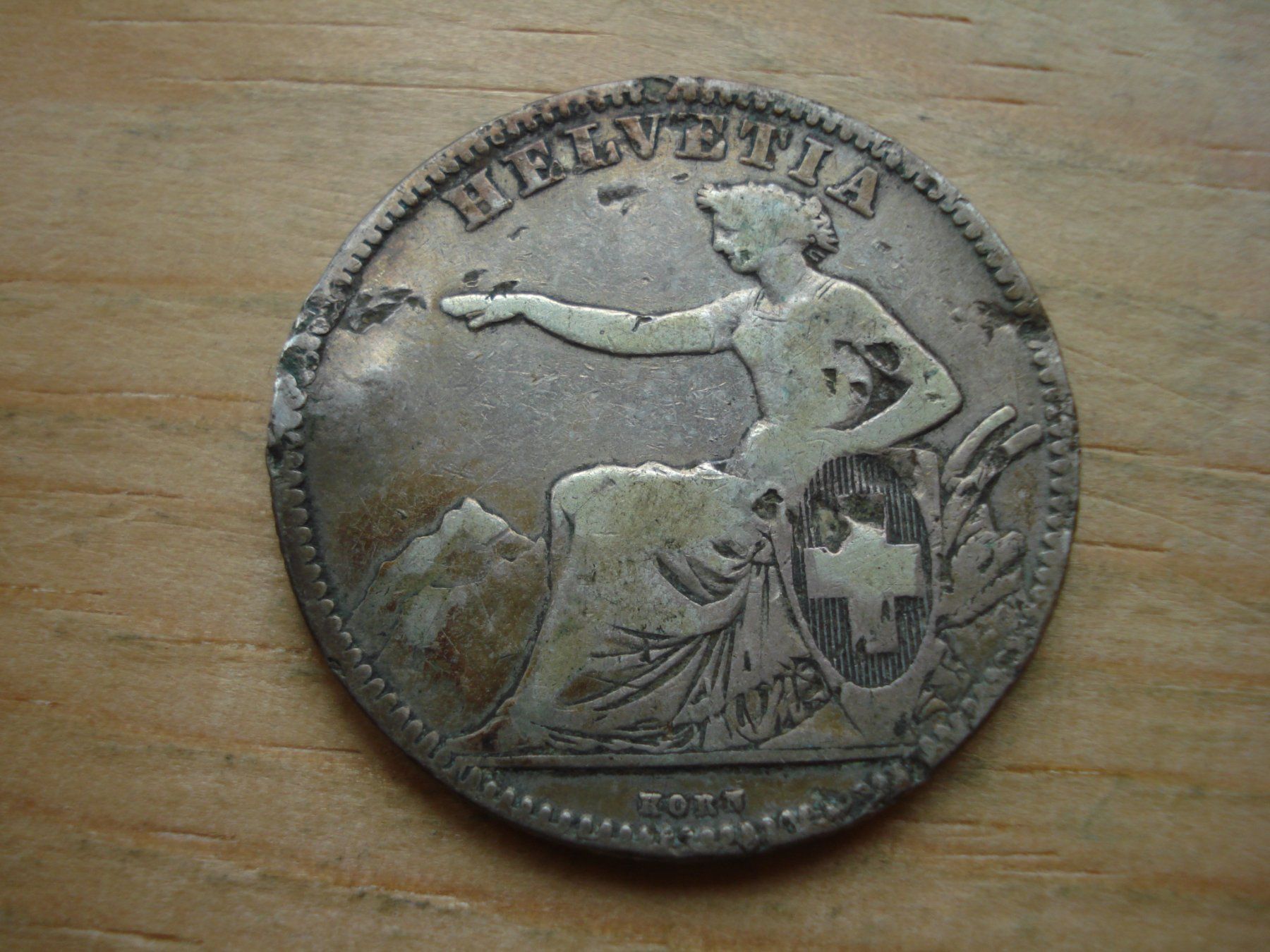 Alle Münzen: (B) 2 Franken 1860 – Gebraucht aus Erlach von Net-Coins 1