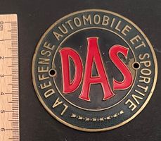 Défense Automobile et Sportive (DAS), Plakette orig. vintage