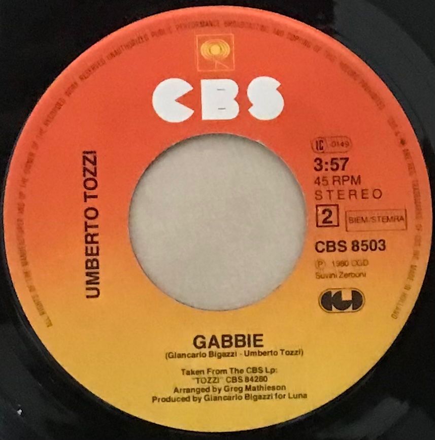 Schallplatten: UMBERTO TOZZI - STELLA STAI – Gebraucht aus Bussigny von vinyl-pas-cher 3