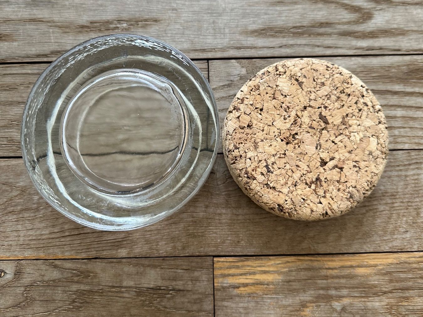 Bicchieri: Glasdose mit Korkdeckel 70ties – Usato da Luzern venduto da Mamutpe 2
