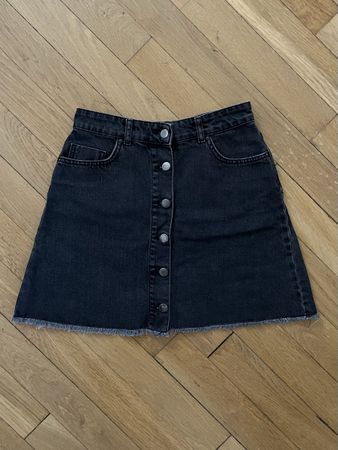 Jeansrock schwarz mit Knopfleiste