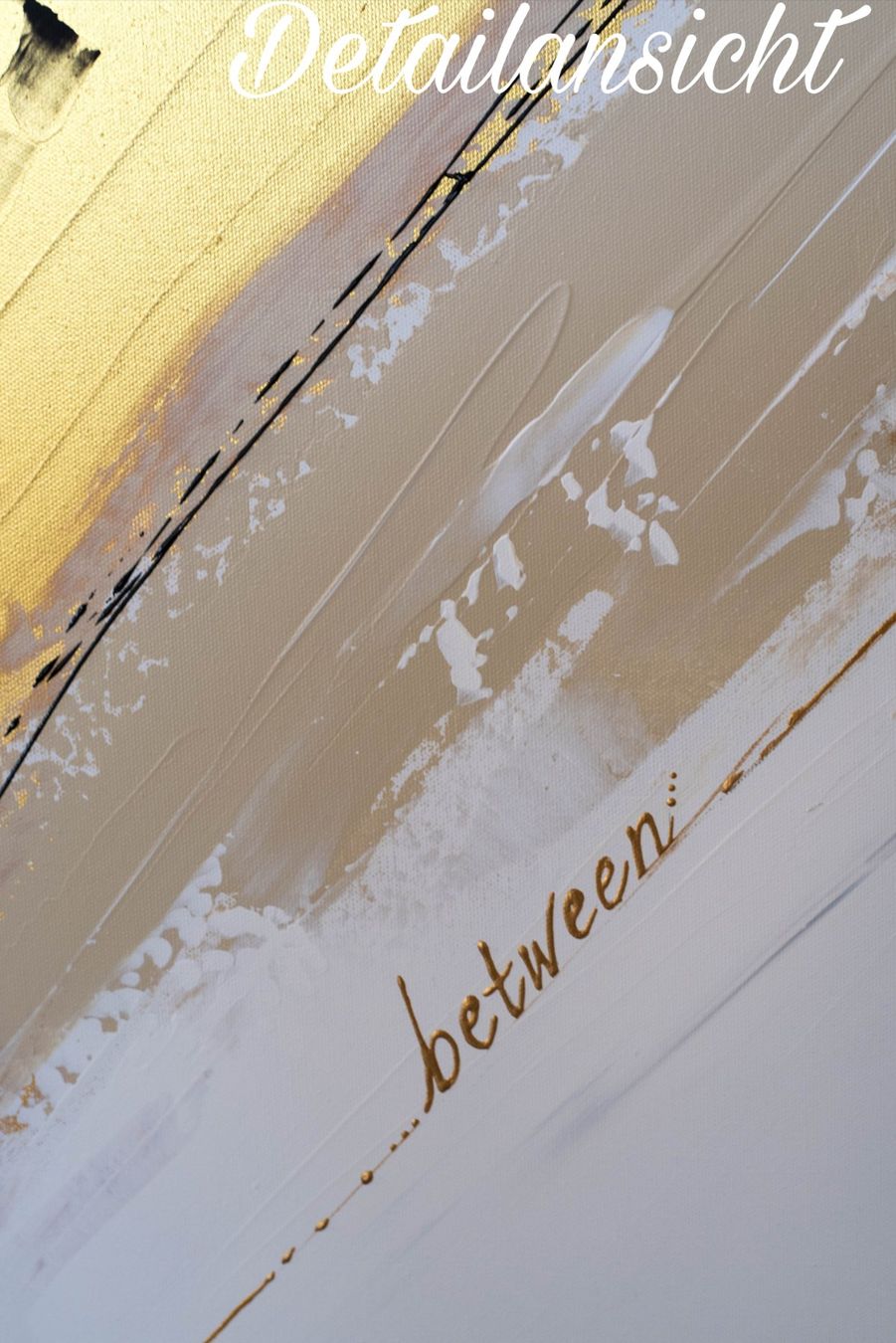 Dipinti: Acrylbild abstrakt schwarz gold beige "between" Unikat – Nuovo e nell'imballaggio originale da Rheinau venduto da Sussel 3
