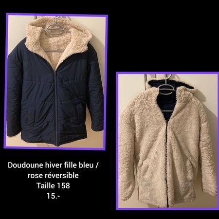 Veste réversible fille taille 158