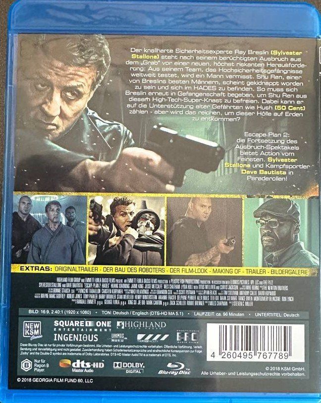 Tutti i DVDs: Escape Plan 1-3 Blu-ray Action – Usato da Beringen venduto da Mantafisch1 2