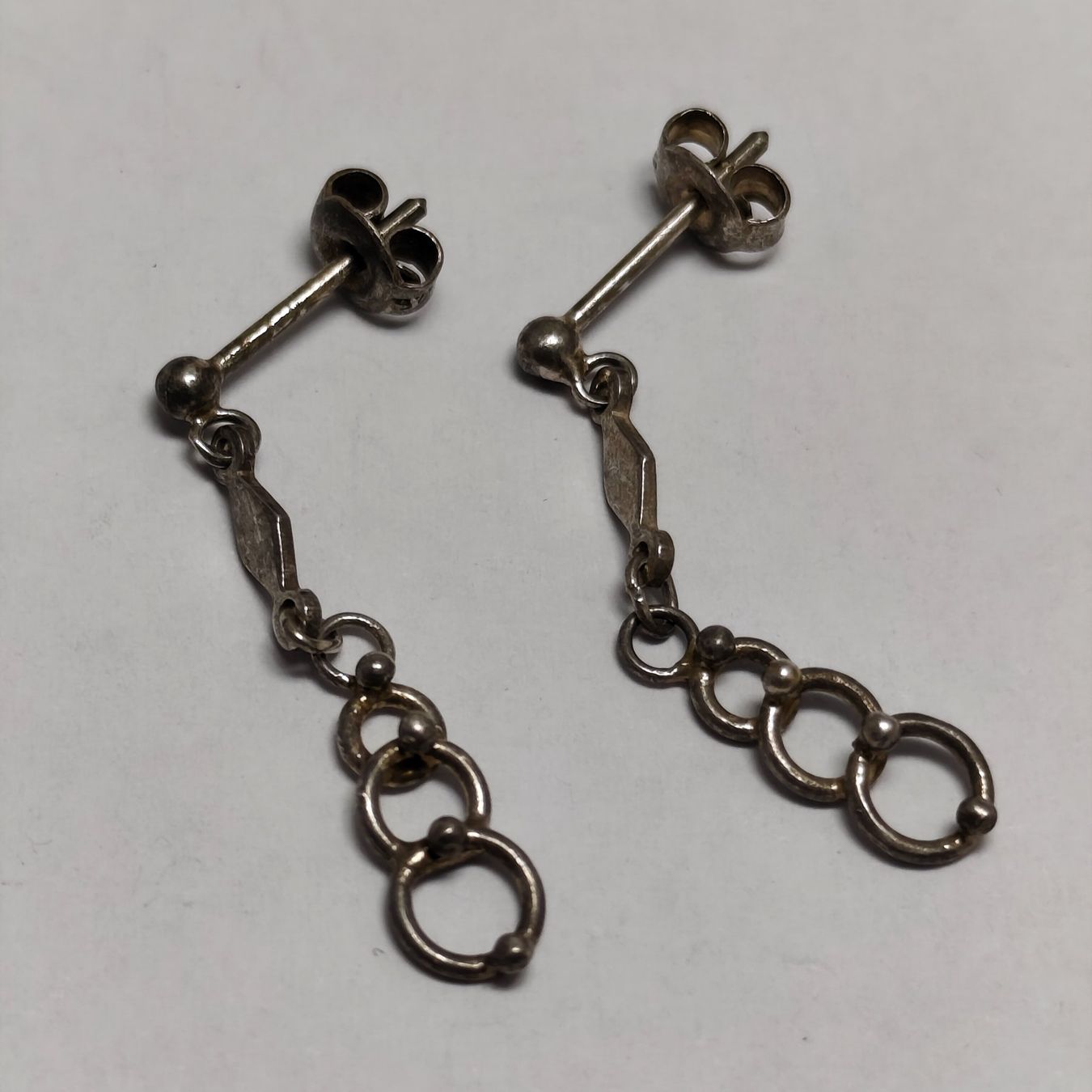 Orecchini pendenti & Orecchini a lobo: Vintage Silver silber Stud Earrings Boucles d'Oreilles #A4 – Usato da Châtelaine venduto da Tropic.Watch2