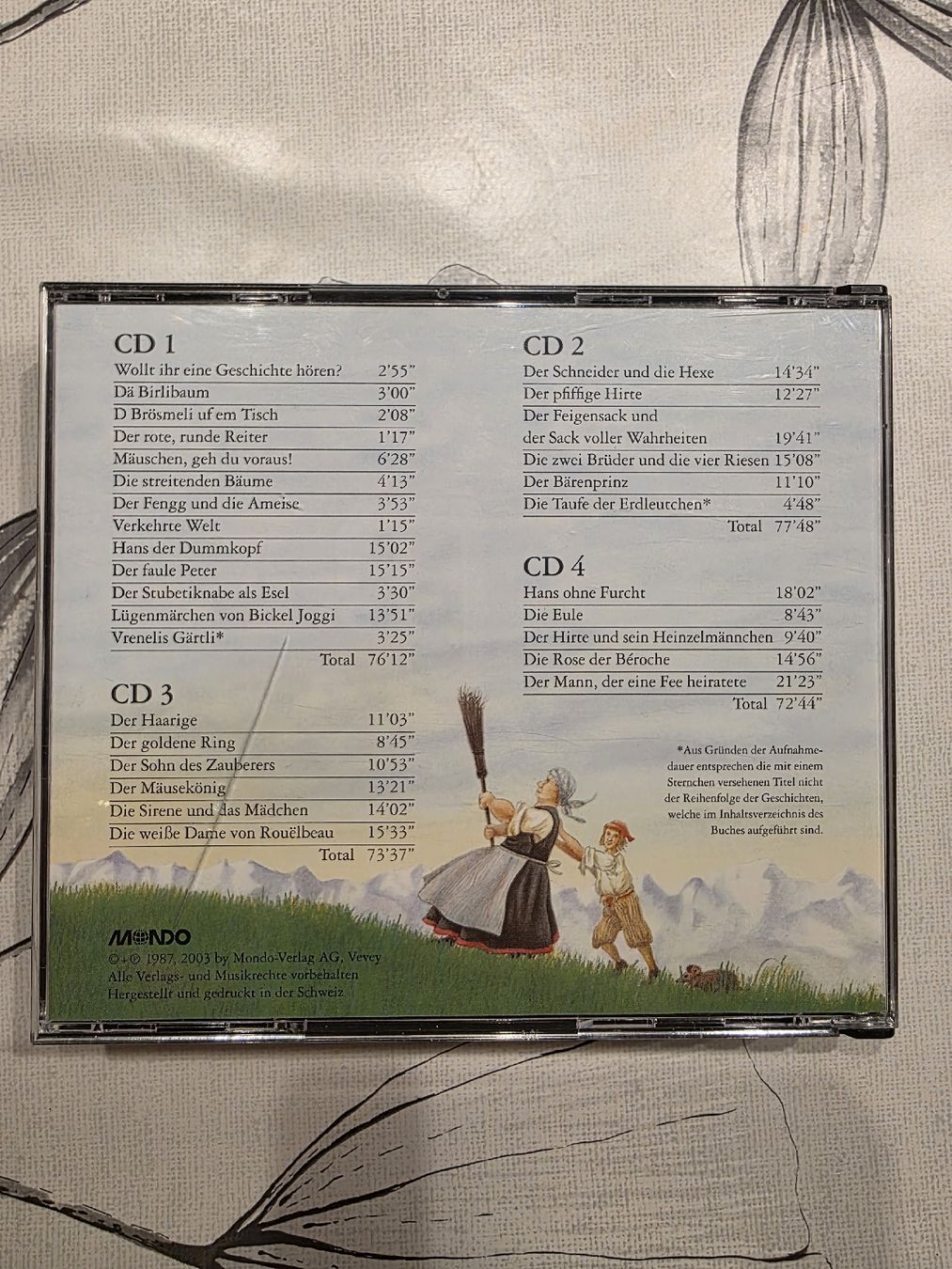 CD: Die schönsten Märchen der Schweiz - 4 CD's Mondo-Buch – Usato da St. Gallen venduto da jasilaiin 1