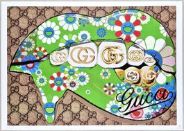 Death NYC Ltd Ed Pop Art Druck " Murakami Gucci Lips