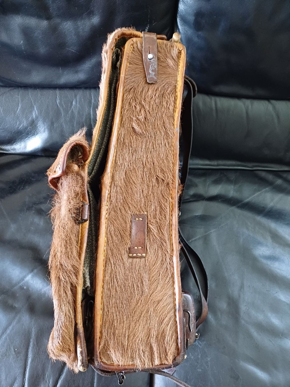 Schweizer Armee Rucksäcke: Vintage Rucksack mit Kuhfell von 1945 – Gebraucht aus Ebersecken von Napf08 3