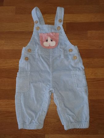 Lupilu Cord Latzhose Baby Gr. 62, hellblau mit Hase🐰