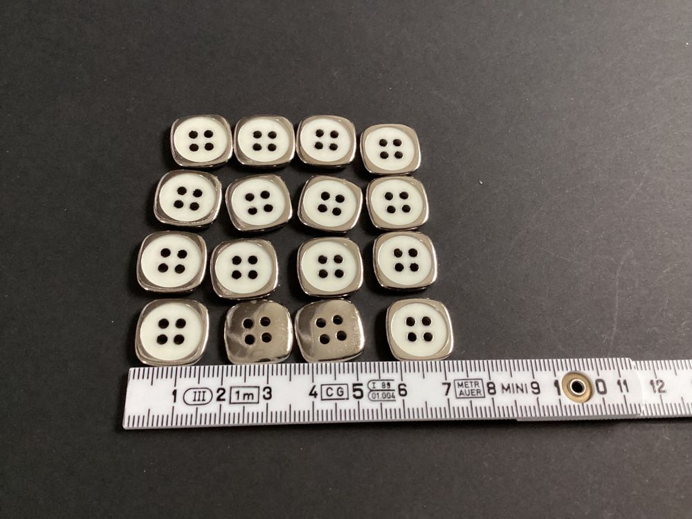 6 St, Knöpfe Knopf Kunststoff 15mm 1,5cm Verschied Produktbild-Vorschau 9