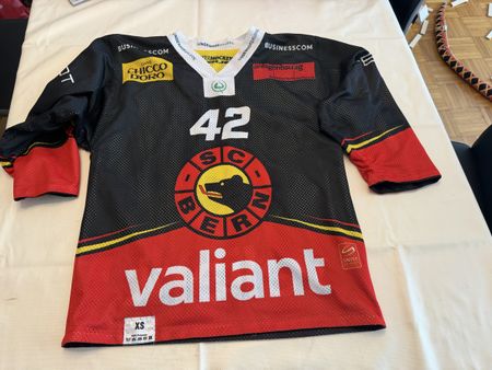 SC Bern Gameworntrikot Junioren Nummer 42 Grösse XS
