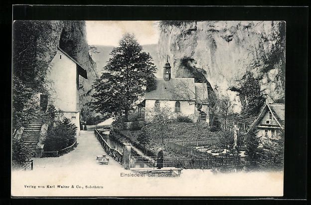 Cartoline postali: AK Solothurn, Einsiedelei mit Anwohner – Usato da Berlin venduto da bartko-reher
