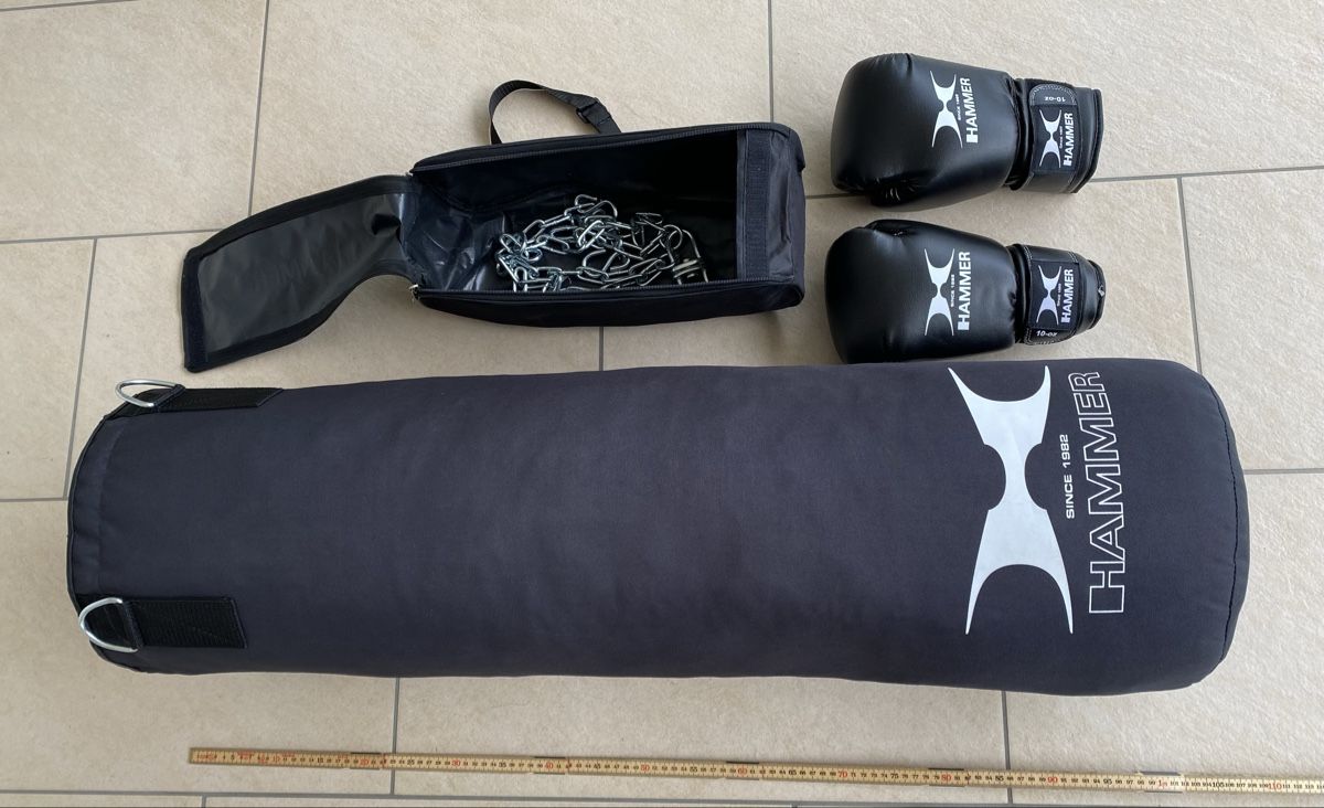Sacchi da boxe: Hammer Boxsack mit Boxhandschuhen neuwertig – Nuovo (secondo la descrizione) da Selzach venduto da 321compac 2