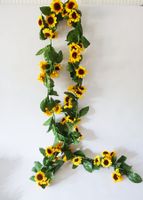 Sonnenblumen-Girlande XXL – 168 cm,55 Blüten, ungebraucht