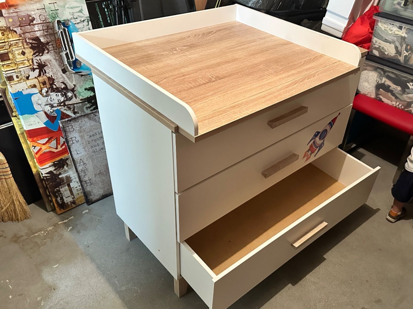 Fasciatoi & Accessori: Wickelkommode Kinder weiss Holzoptik – Usato da wallisellen venduto da GiorgiS