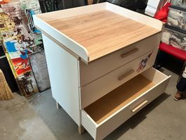Wickelkommode Kinder weiss Holzoptik