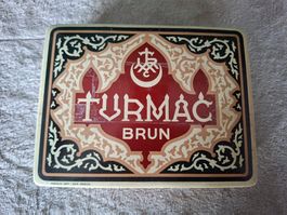 Vintage Blechdose Turmac Brun Metallschachtel gebraucht
