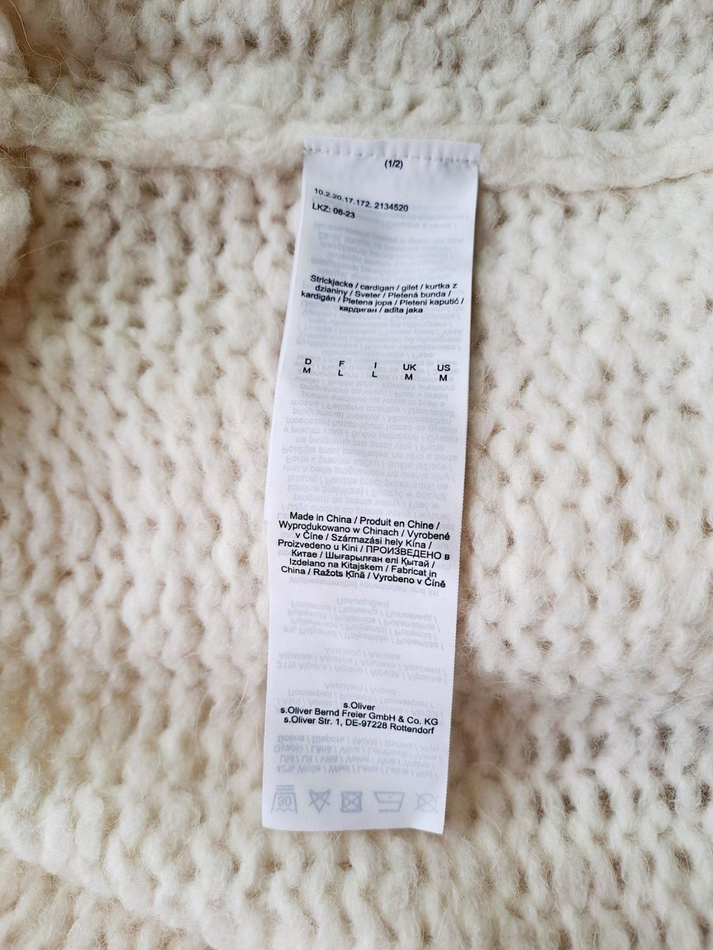 S.Oliver Giacche: Strickjacke crème-weiss von s.Oliver, M – Nuovo (secondo la descrizione) da Volketswil venduto da ronbons 9
