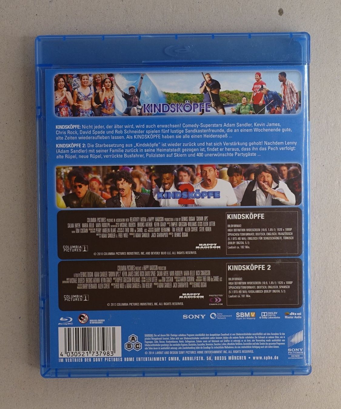 Tutti i DVDs: Kindsköpfe / Kindsköpfe 2 - 2 Blu-rays mit Adam Sandler – Usato da Sessa venduto da fraenklishop 1
