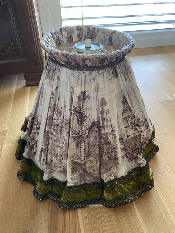 Abat-jour XL Peint Main Style Duncan Grant Bloomsbury - Thème Anges Ballet Russe - Reconditionné