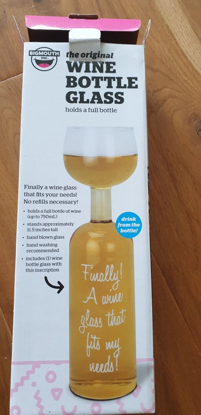 Bicchieri: Wine bottle glass Flaschenglas – Nuovo e nell'imballaggio originale da Wildhaus venduto da enzian66 2