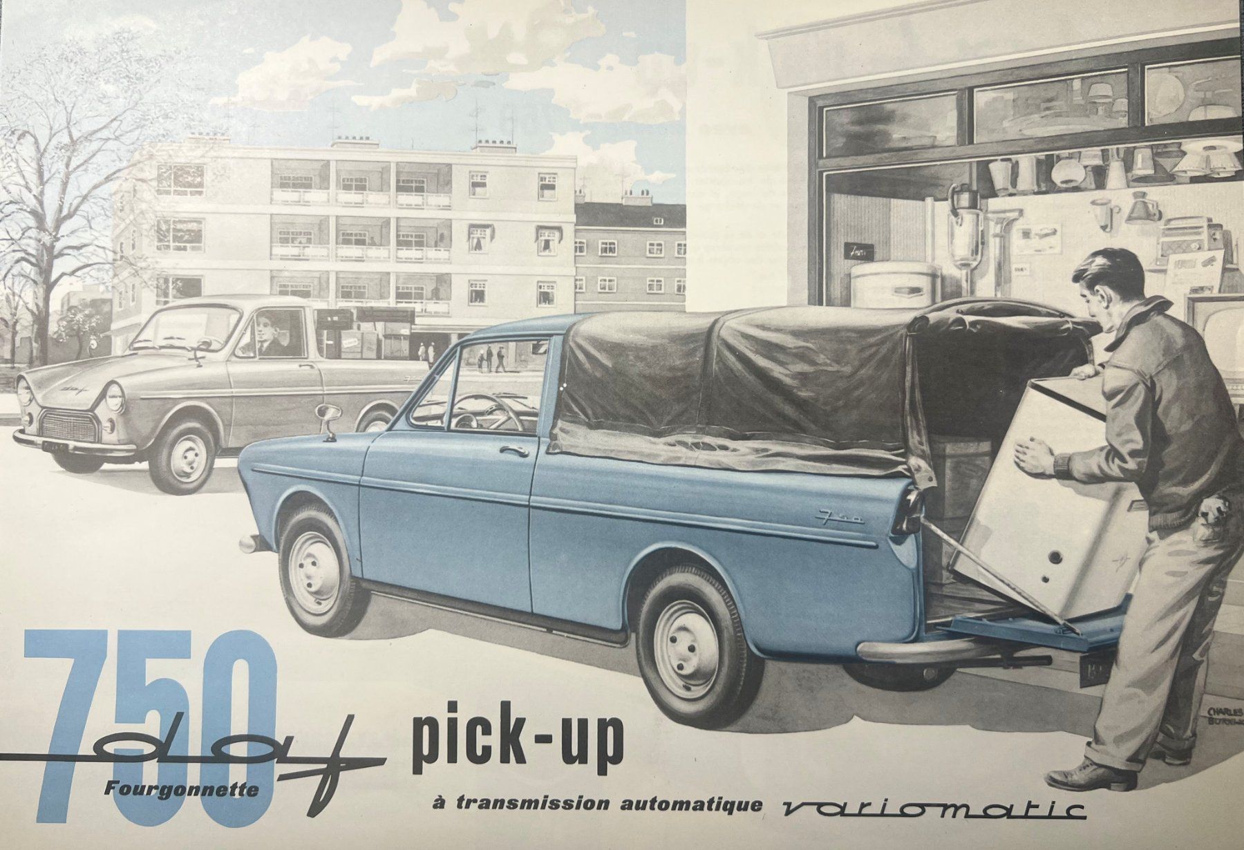Daf Dokumente: PROSPEKT  | DAF 750 PICK-UP - VARIOMATIC | AB 12.1961 - FR – Gebraucht aus Unterägeri von GIGOLOLIT