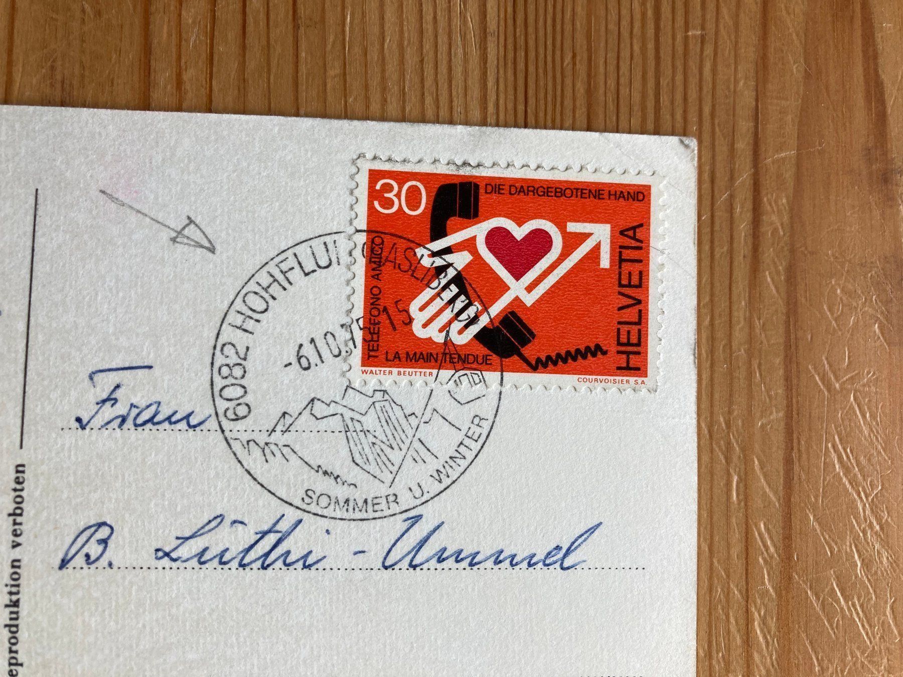 Cartoline postali: Hohfluh - Hotel Schweizerhof - AK 1975 – Usato da Oberuzwil venduto da Henri09 1