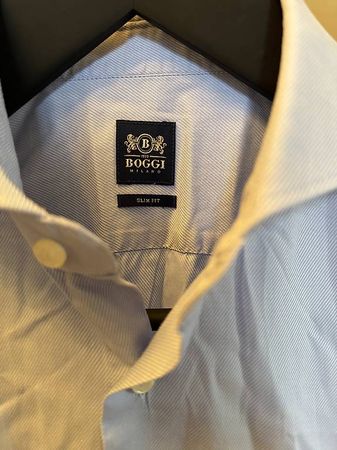 Boggi Milano Slim Fit Shirt, Size: 39, 15 1/2, New 