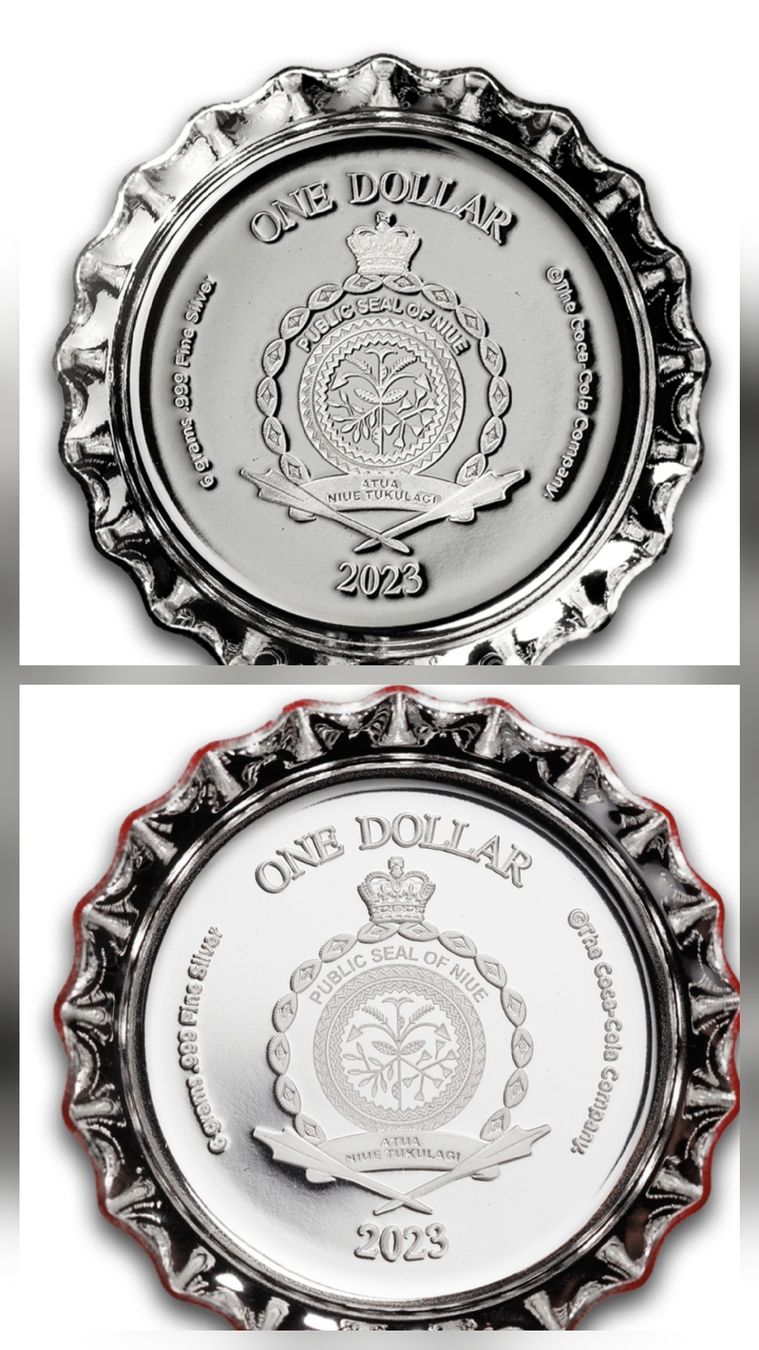 Alle Münzen: 2 Silber Coca Cola bottle cap – Neu und originalverpackt aus Tenero von Poker80 1