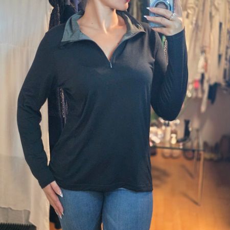 Ellen Amber Damen Shirt Gr. 40/42 Stretch Schwarz