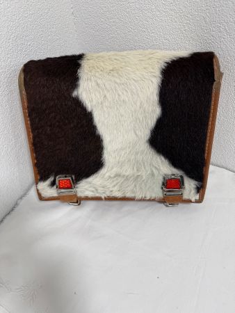 Alter Schulsack, mit echt Fell, Leder, guter Zustand