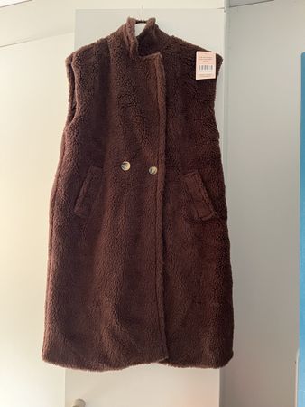 Winter Teddyfell Weste, braun, neu, Einheitsgrösse!