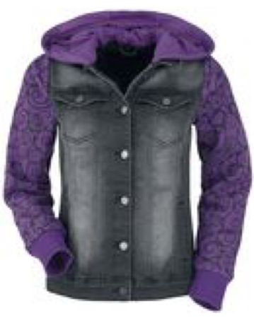 Jeansjacke mit Stoffärmeln EMP